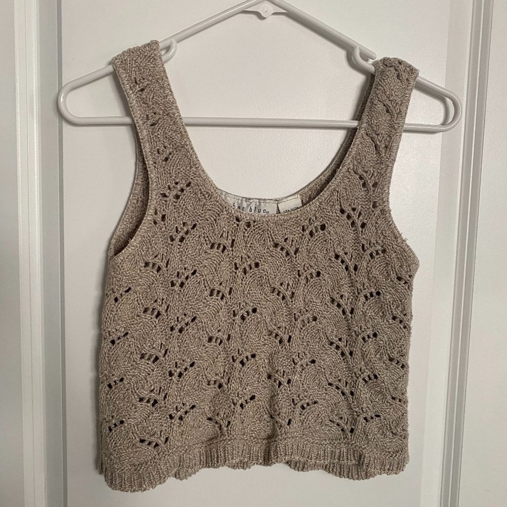 Tan Knit Tank Top